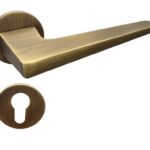 Maniglia Flake Rosetta Tonda d.50x5h Bocchetta Foro Yale F43-Bronzo Graffiato Opaco | Fimet